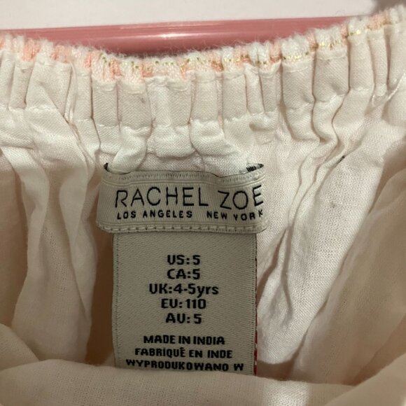 Rachel Zoe Little Girls Gingham Sundress, Pink/White, Size 5 - Picture 3 of 3